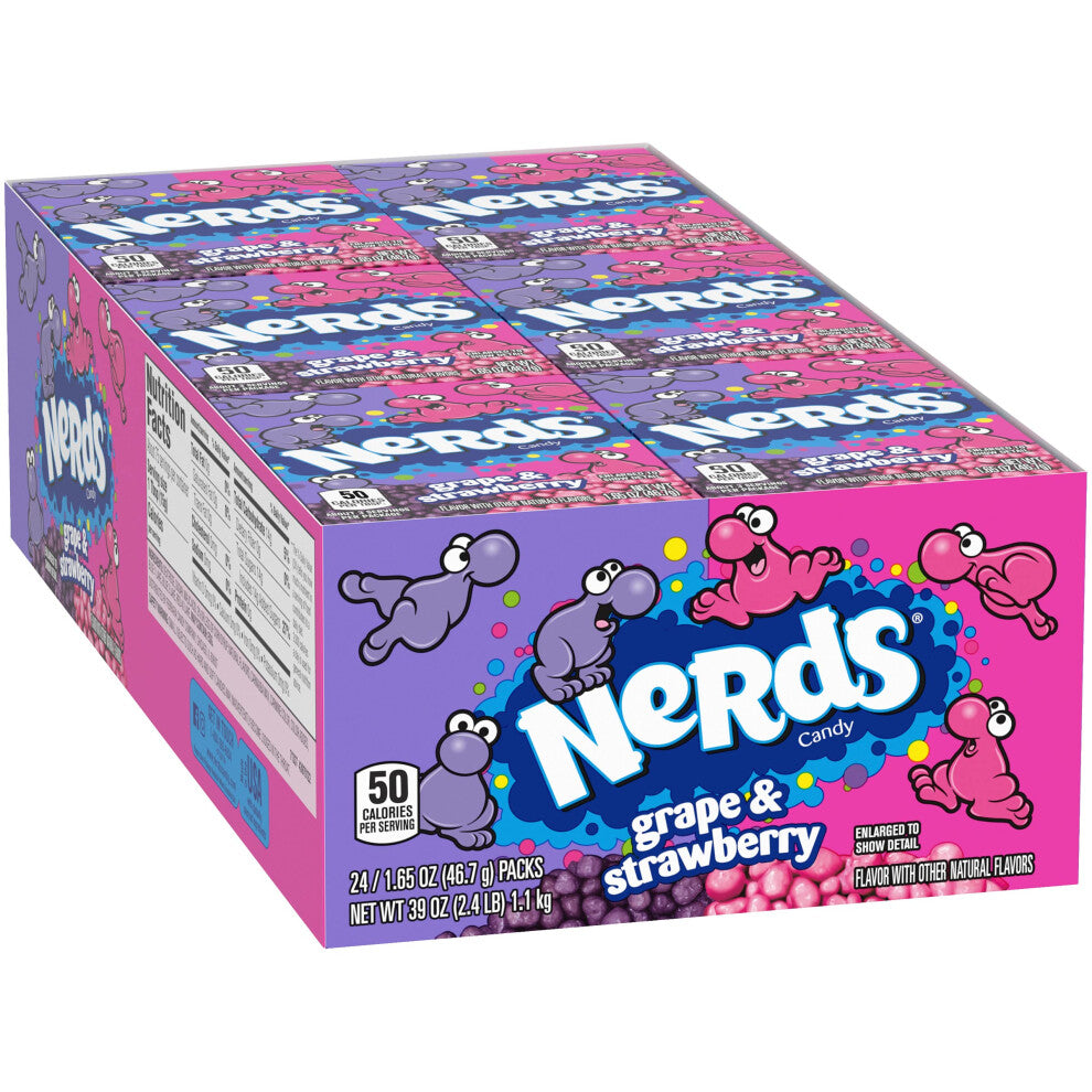 NERDS STRAWBERRY & GRAPE 46.7G - AMERICAN CANDY 24 PACKS