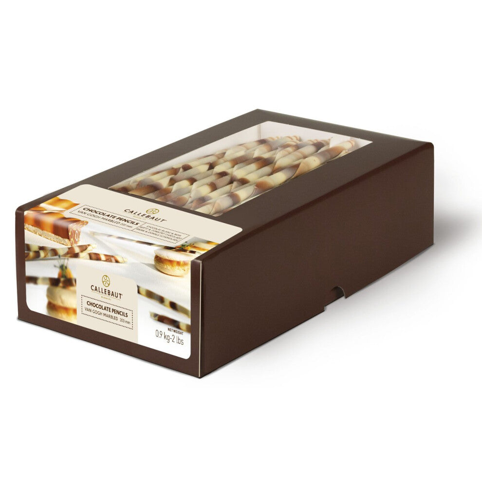 Callebaut Van Gogh Marbled - Black & White Chocolate Pencils 20cm 900g