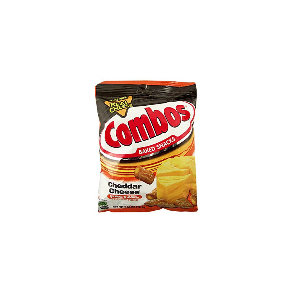Combos Cheddar Cheese Pretzel's 178.6 g (Pack of 12)