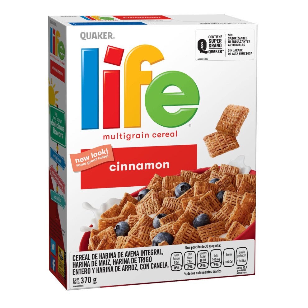Quaker Life Multigrain Cereal, Cinnamon, 13-Ounce Boxes (Pack of 4)