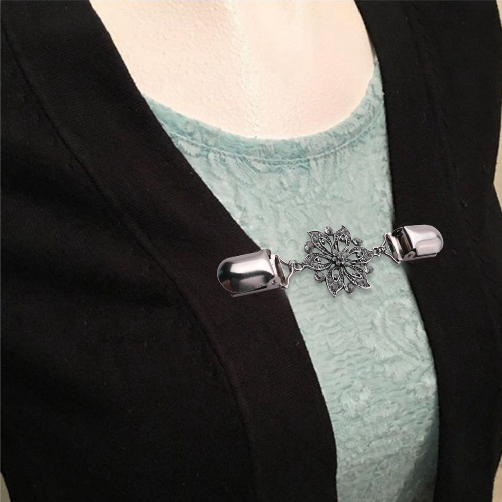 3 Pieces Sweater Shawl Clips Dresses Cardigan Collar Brooch Clip Vintage Shirts For Women Girls