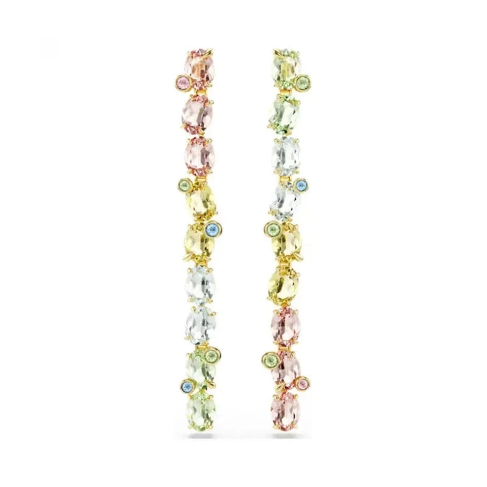 (Earring-2) SWA Original Colored Candy Crystal High Quality Jewelry Sets Adjustable Irregular Ring Drawstring Swar Necklace Exquisite Gift For Women