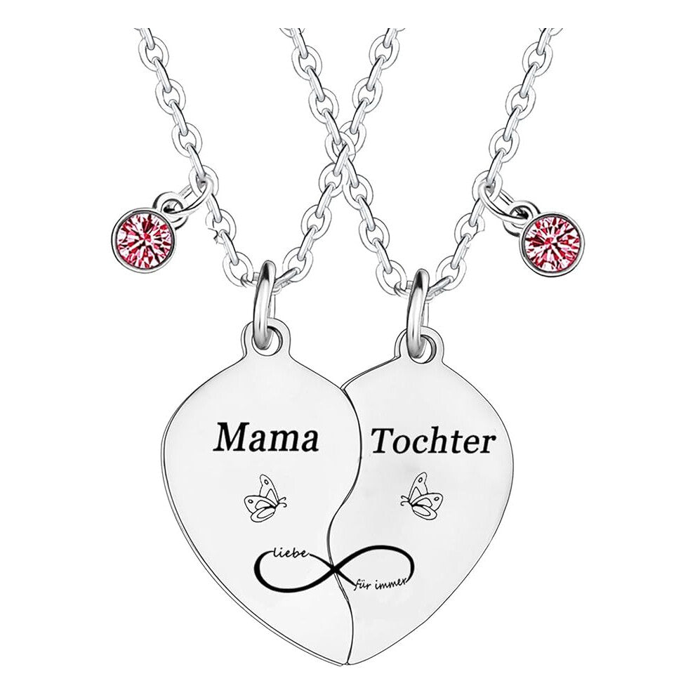 (Mama??) Jigsaw puzzle heart necklace, graduation season necklace, water wave chain, son's birthday gift