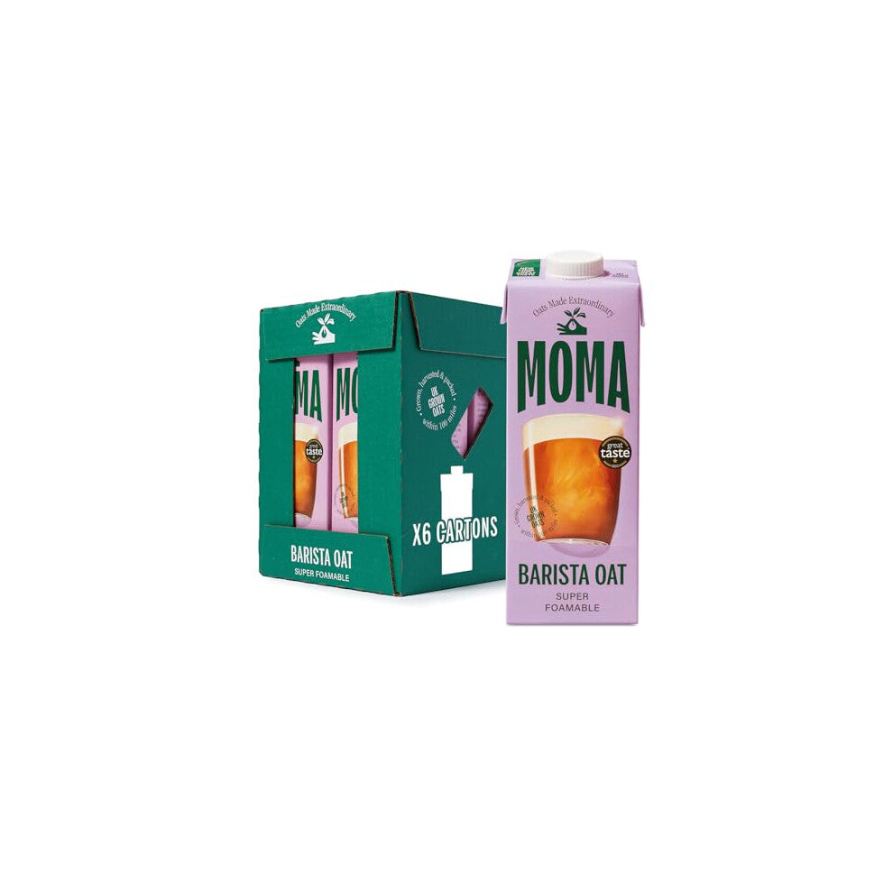 MOMA Barista Oat Drink - 6 x 1L, Plant Based, No Added Sugar