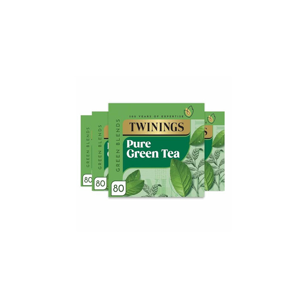 Twinings Pure Green Tea 320 Tea Bags (Multipack of 4 x 80 Tea Bags)