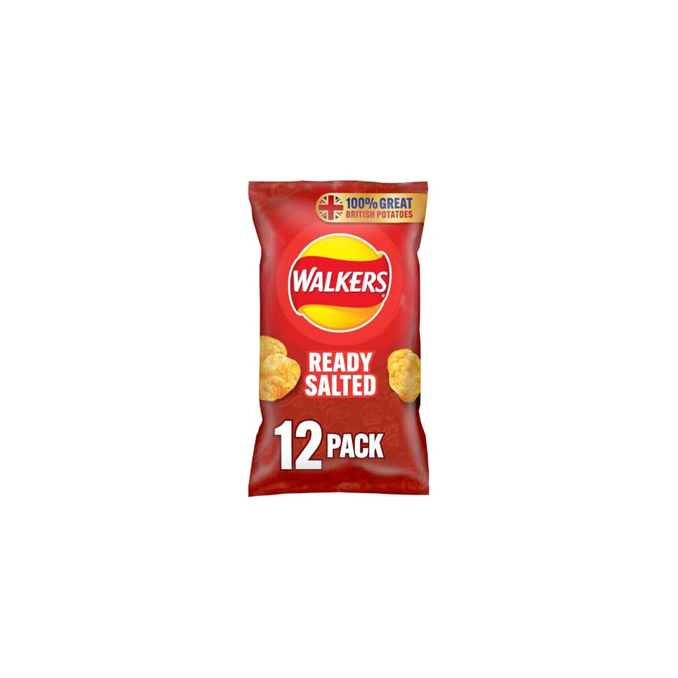 Walkers Ready Salted Multipack Crisps, 12 x 25g