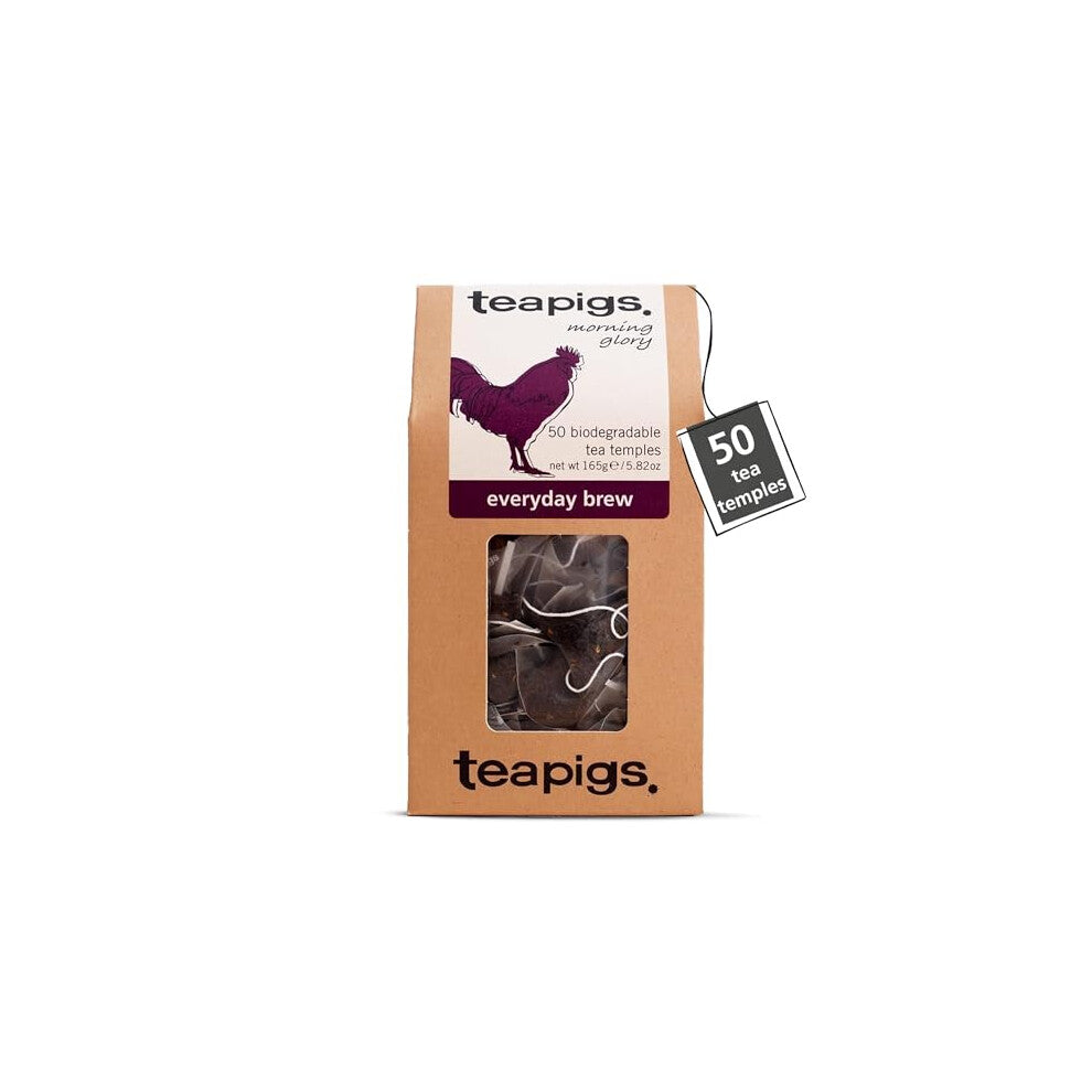 Teapigs Everyday Brew Tea Bags Made with Whole Leaves (1 Pack of 50 Teabags) Loose Leaf Quality English Breakfast Tea|Malty and Robust Black Tea