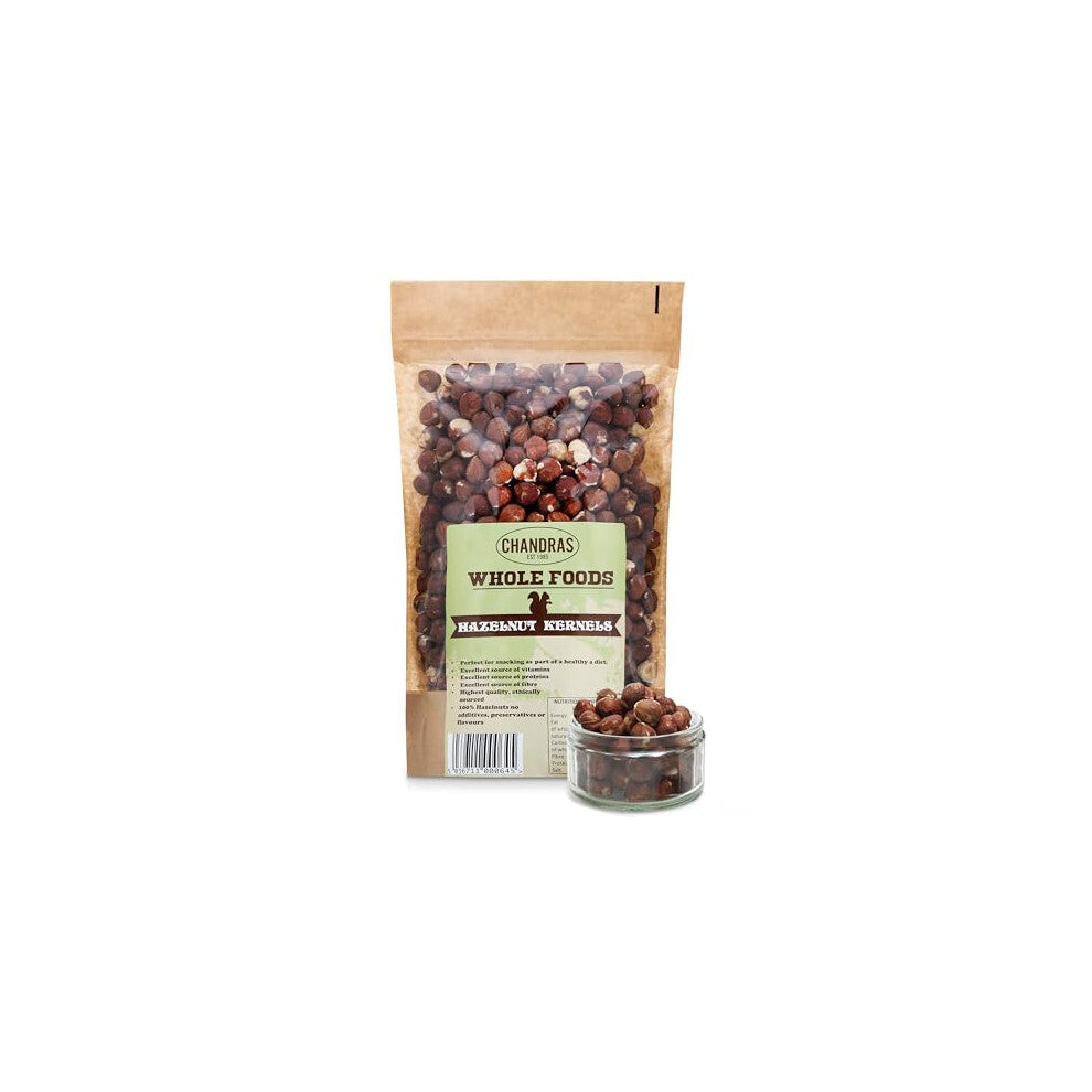 Chandra Whole Foods Hazelnuts 1KG, Raw Roasted