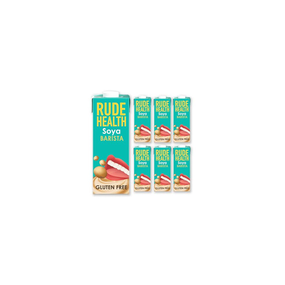 Rude Health Soya Barista Drink (6 x 1L): Dairy Free, No Added Sugar