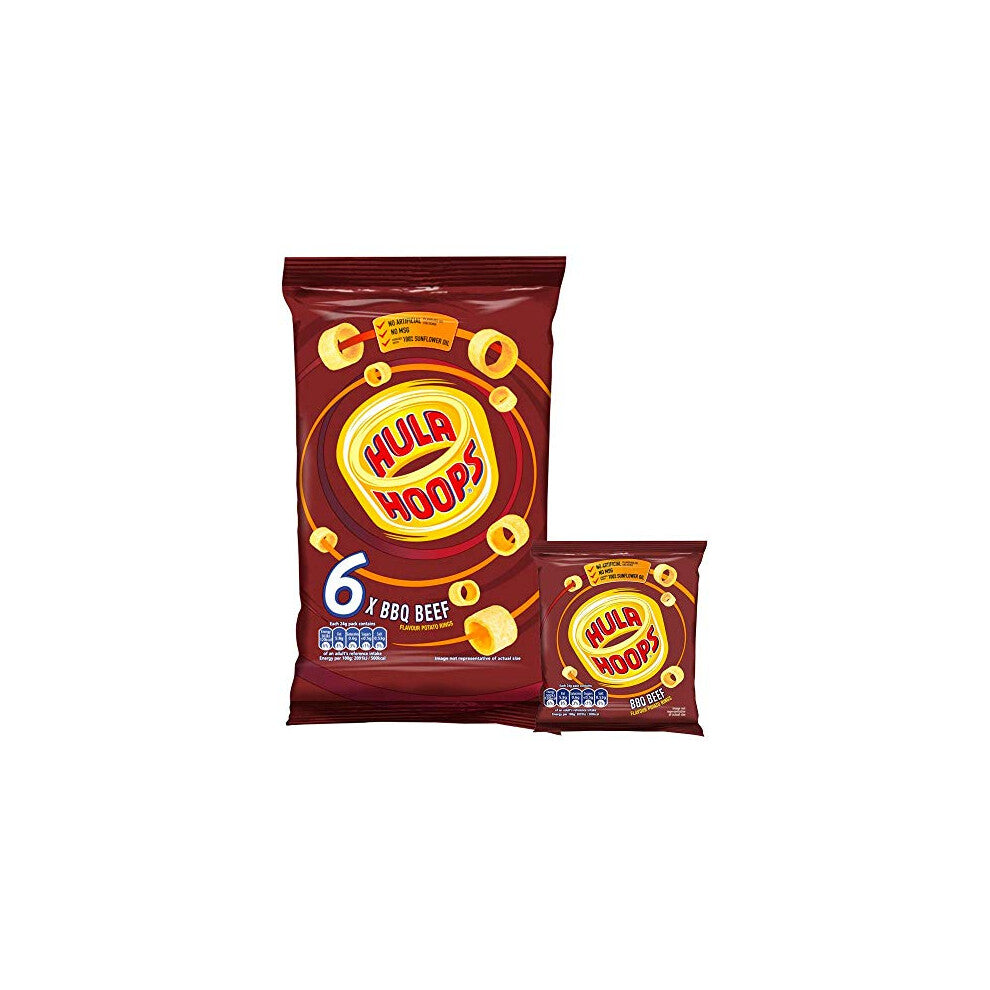 Hula Hoops BBQ Beef Multipack - 6 x 24g Bags