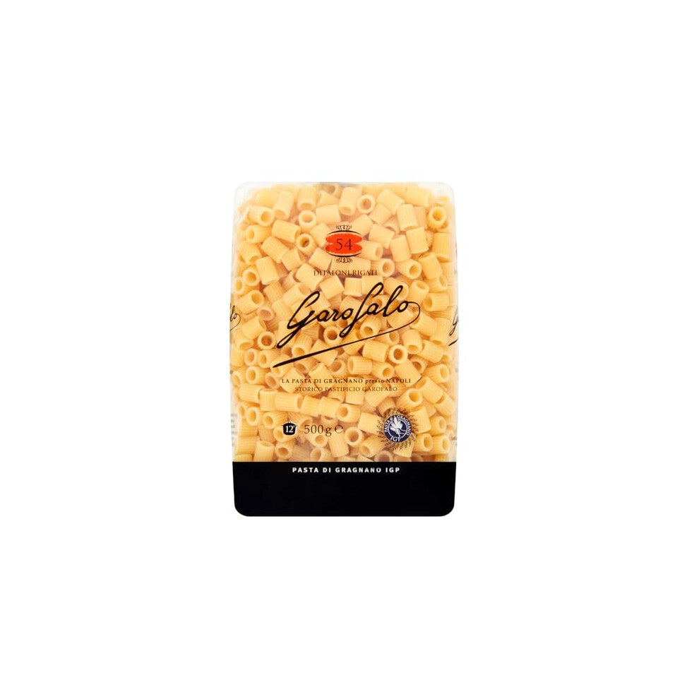Garofalo Ditaloni Rigate Italian Soup Pasta - Vegan and Small Pasta Shapes, 500g (Pack of 1)