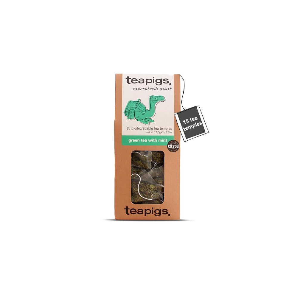 Teapigs Green Tea with Mint Made With Whole Leaves (1 Pack of 15 Tea Bags)