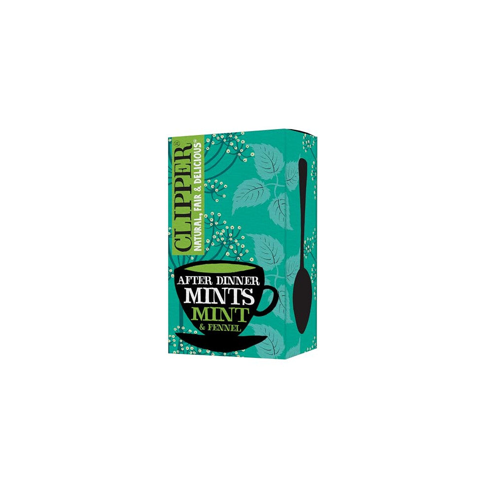 Clipper Organic Mint & Fennel Tea Bags - 20 Sachets, Caffeine Free