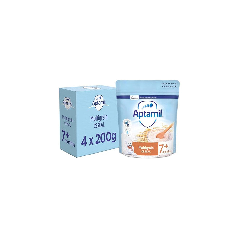 Aptamil Multigrain Porridge Baby Food Cereal, 7+ Months, 200g (Pack of 4)