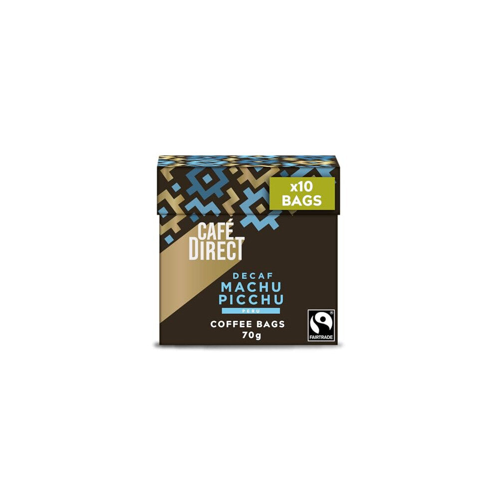 Cafédirect Coffee Bags Machu Picchu Decaff Fairtrade Arabica Coffee 10 x 7g