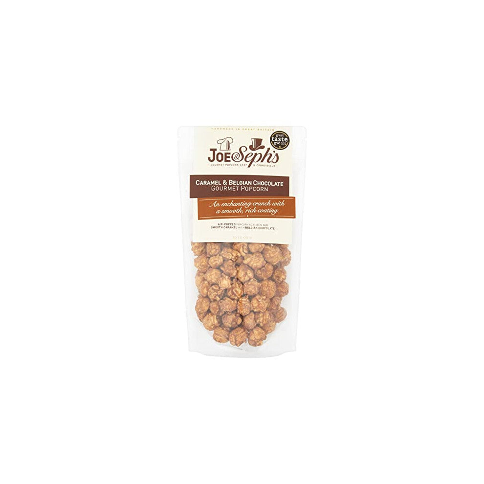 Joe & Sephs, Seph's Belgian Popcorn Sharing Bag, Handmade in UK, Suitable for Vegetarians, Gluten Free, Airpopped, Movie night, Chocolate, 75 gm