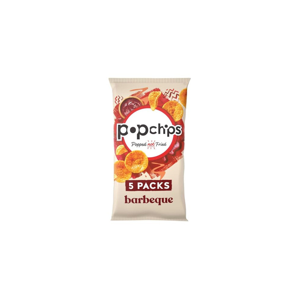 popchips - Barbeque Multipack Crisps 17g (BOX of 30) - Popped not fried, No artificial flavours or colours, Suitable for vegans