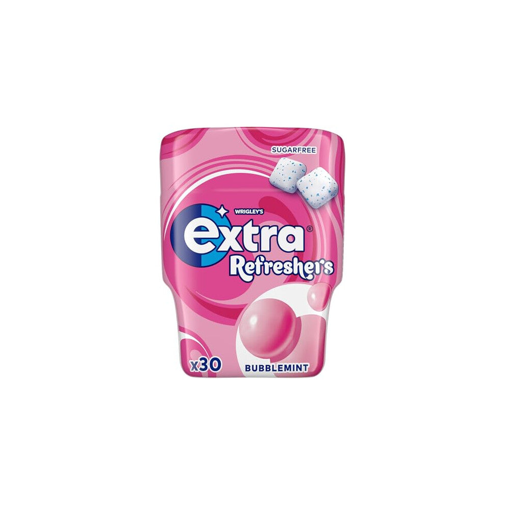Extra Refreshers Chewing Gum, Bubblemint Flavour, 30 Count (Pack of 1)