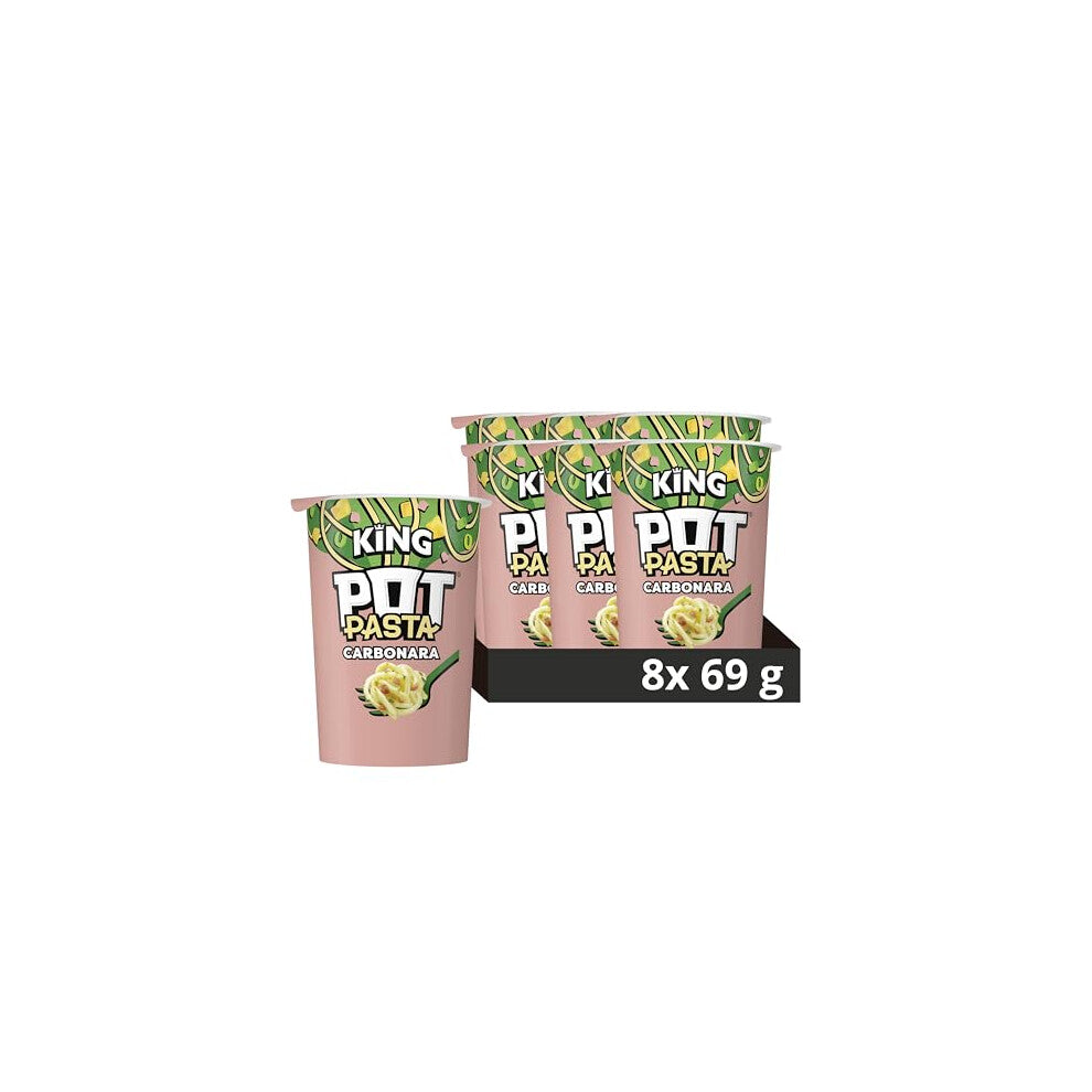 Pot Pasta King Creamy Carbonara instant hot snack from the nation's favourite instant noodle brand* quick snacks for when you need filling up 8x 69 g