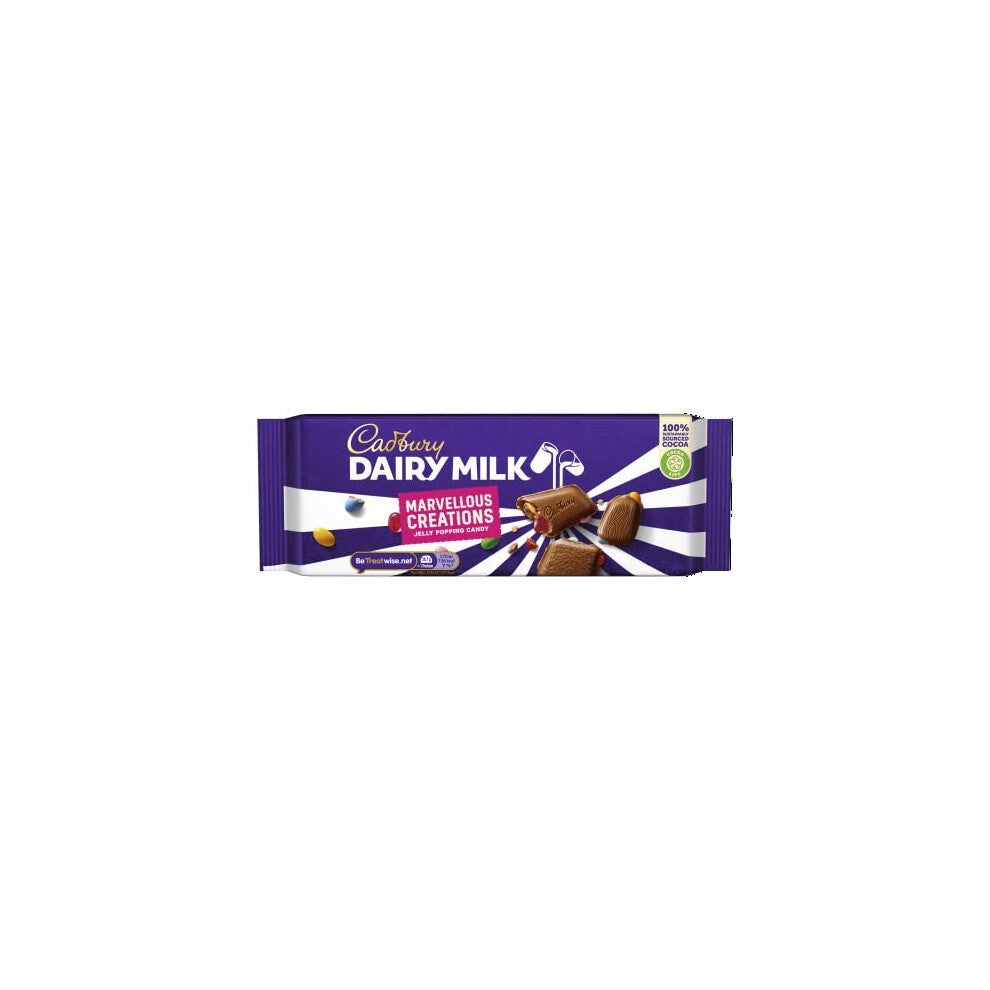 Cadbury Dairy Milk Marvellous Smashables Jelly Popping Candy, Filled Fun Jelly & Popping Candy Pieces, 160 g (Pack of 1)