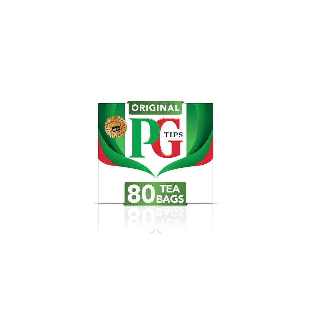 PG Tips Original | Black Tea Bags | Refreshing, Flavourful & Full-Bodied | Perfect Flavour Release | 80 Plant Based Biodegradable Teabags