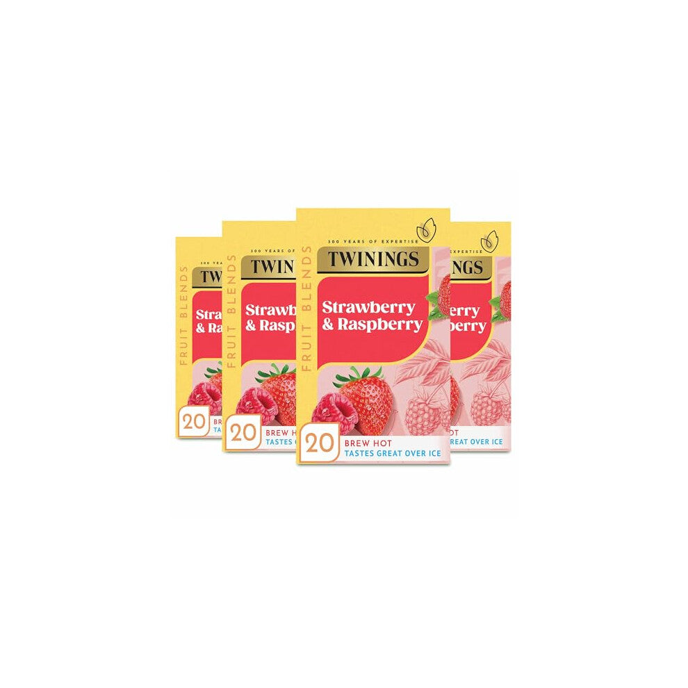 Twinings Strawberry & Raspberry Tea: 80 Biodegradable Bags