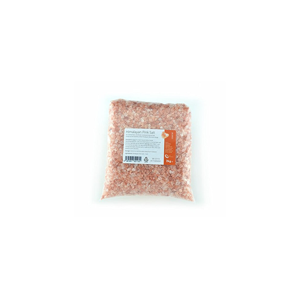 Himalayan Pink Salt Coarse Grade 2kg - Natural & Unrefined Pink Salt from the Himalayas