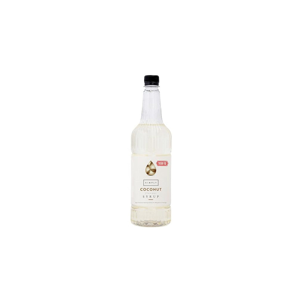 Simply Sugar Free Coconut Syrup, Low Calorie, Vegan & Nut Free Flavoured Syrup for Coffee, Cocktails & Baking (1 Litre)