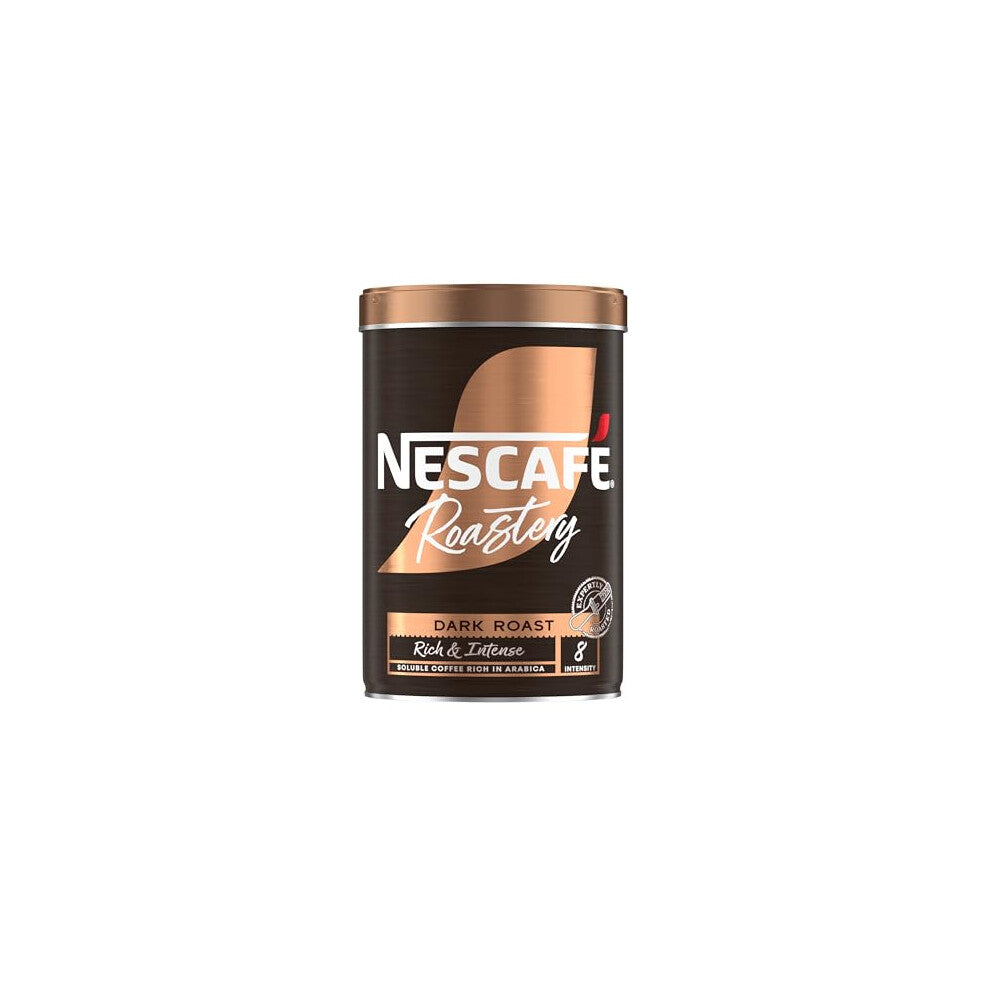 NESCAFÉ Roastery Dark Roast Premium Instant Coffee, Bold Intense Arabica and Robusta Coffe, 95g (Pack of 6)