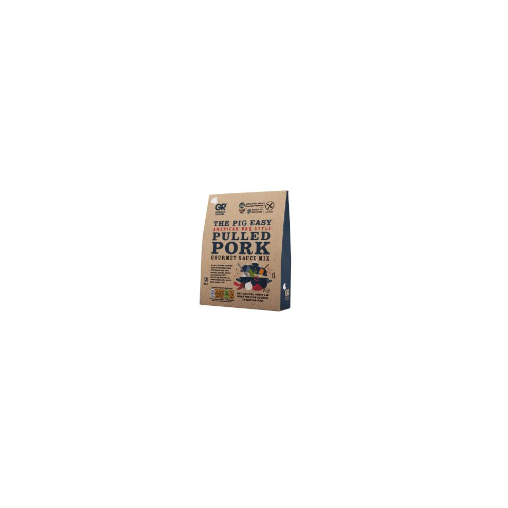 Gordon Rhodes' Pig Easy American Style BBQ Pulled Pork Gourmet Recipe Sauce Mix.. Easy to Prepare - Gluten-Free & Suitable for Vegetarians (1 x75gm)