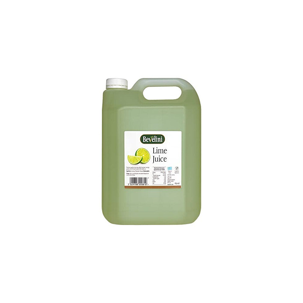 Bevelini Lime Juice, 4L - 100% Pure Mediterranean Lime