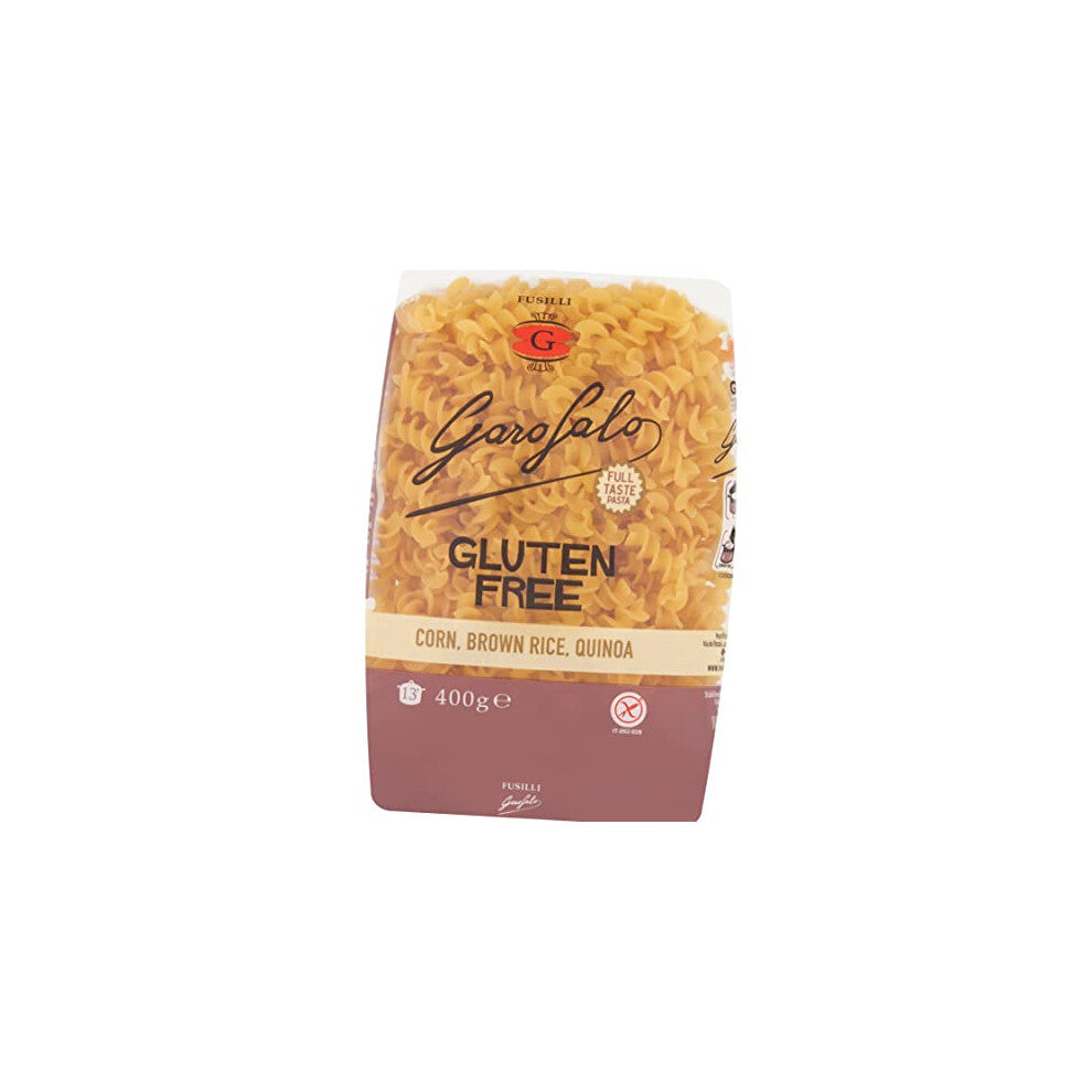 Garofalo Gluten Free Fusilli Italian Dried Pasta, 400g - Suitable for Coeliac and Vegan diets (Pack of 1)