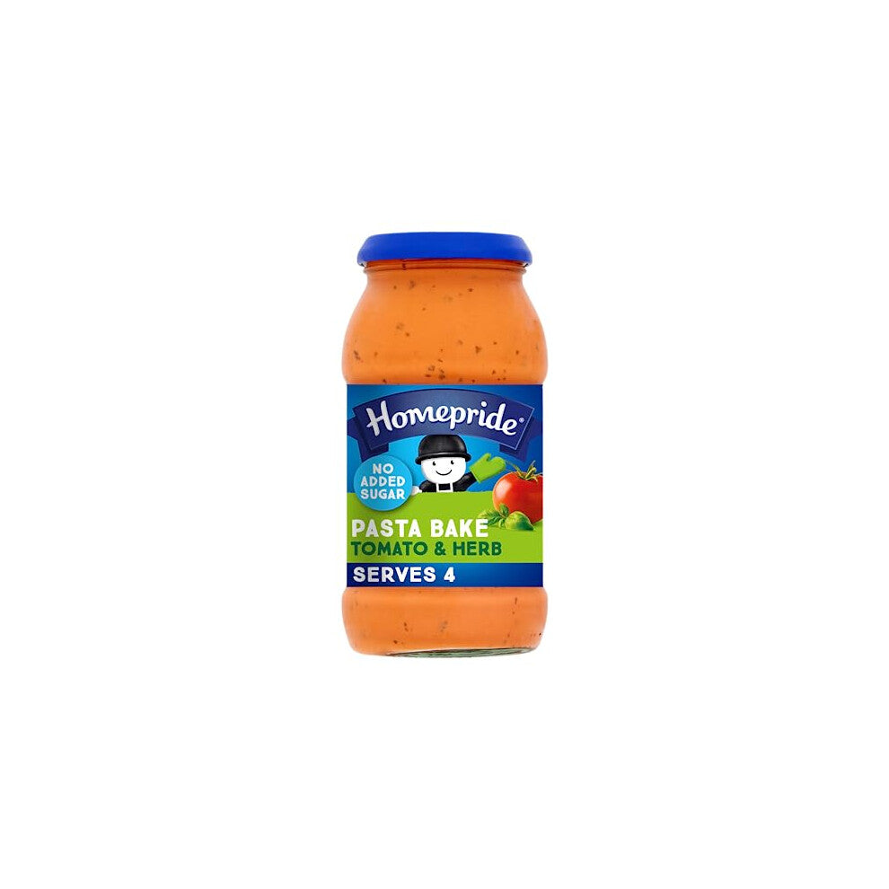 Homepride No Added Sugar Creamy Tomato & Herb Pasta Bake Sauce, 485 g Jar (Pack of 1)