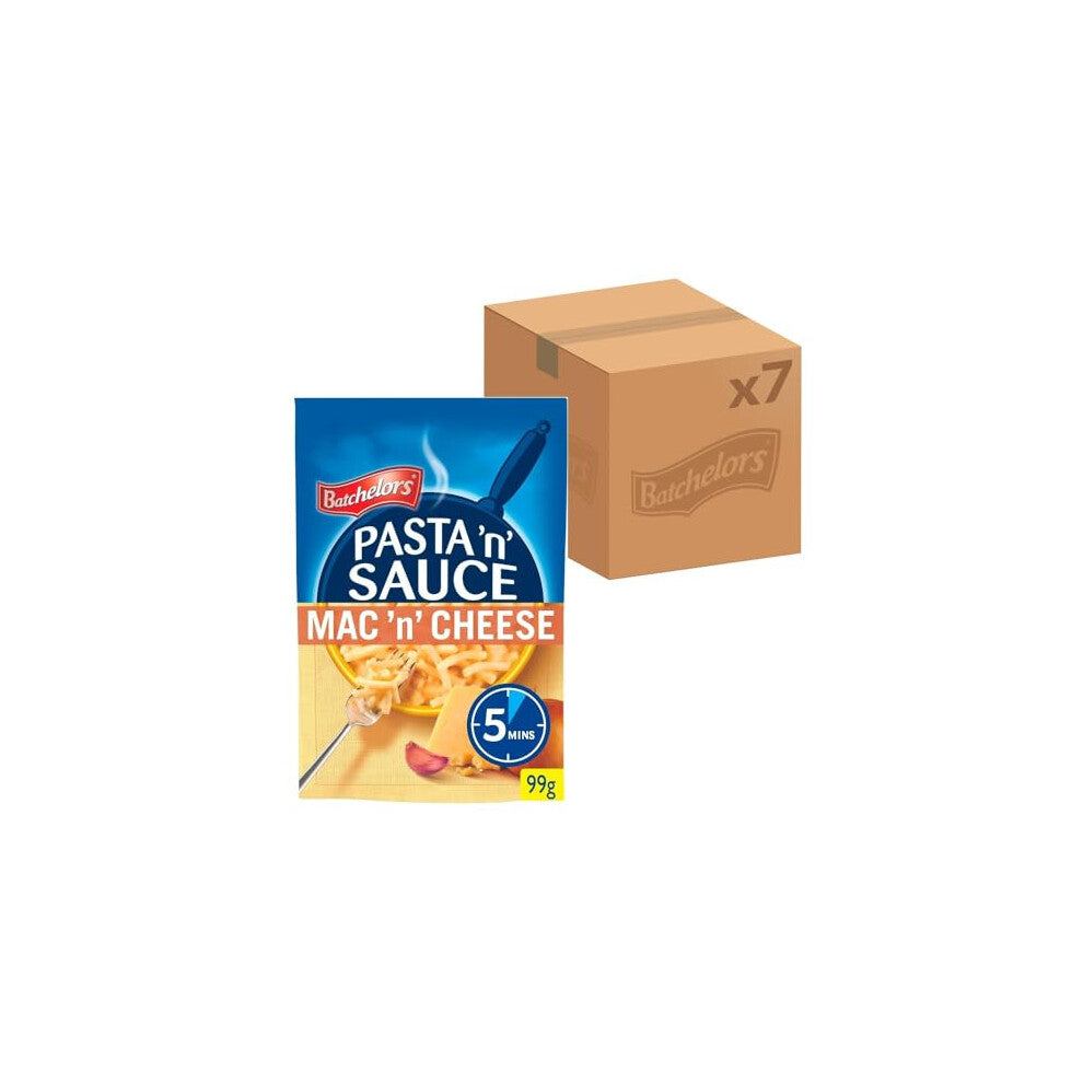 Batchelors Pasta 'n' Sauce Mac 'N' Cheese Pasta Ready Meal, 99 g Packet (Pack of 7)