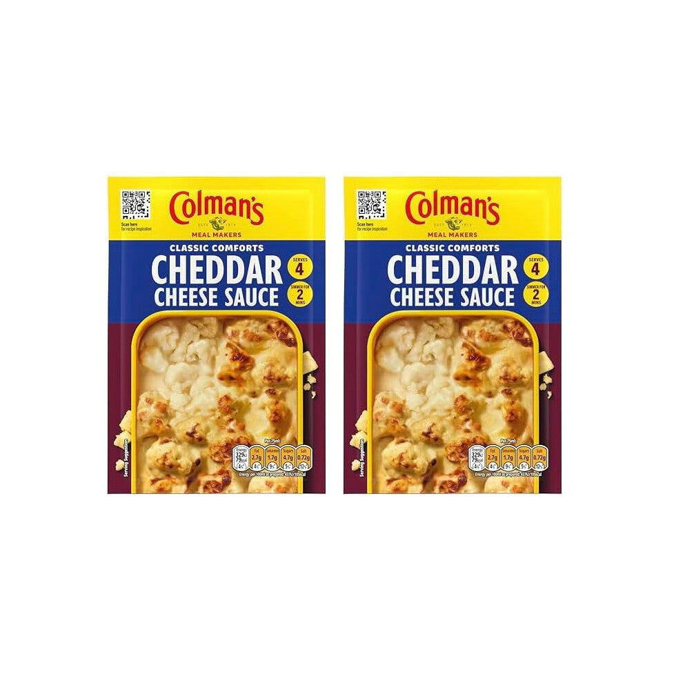 Colman's Cheddar Cheese Sauce Mix, 40g (Pack of 2)
