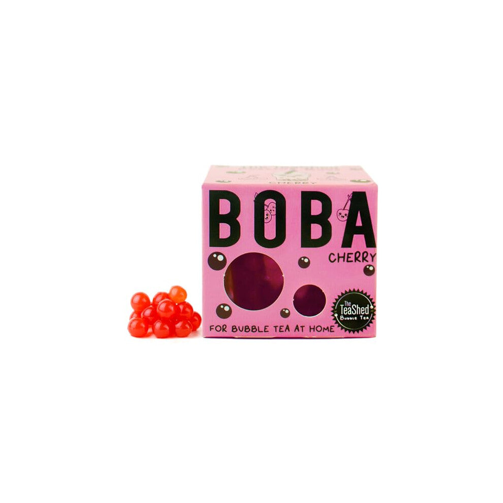 Cherry Fruit Juice Filled Popping Boba | Bursting Pearls for Bubble Tea and Dessert Toppings | 150g 3 Servings | Vegan | By THE TEASHED