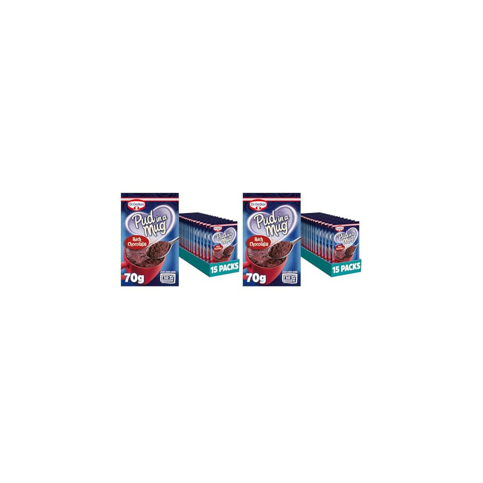 Dr. Oetker Rich Chocolate Pud in a Mug, 30 x 70g - Microwave Cake Mix