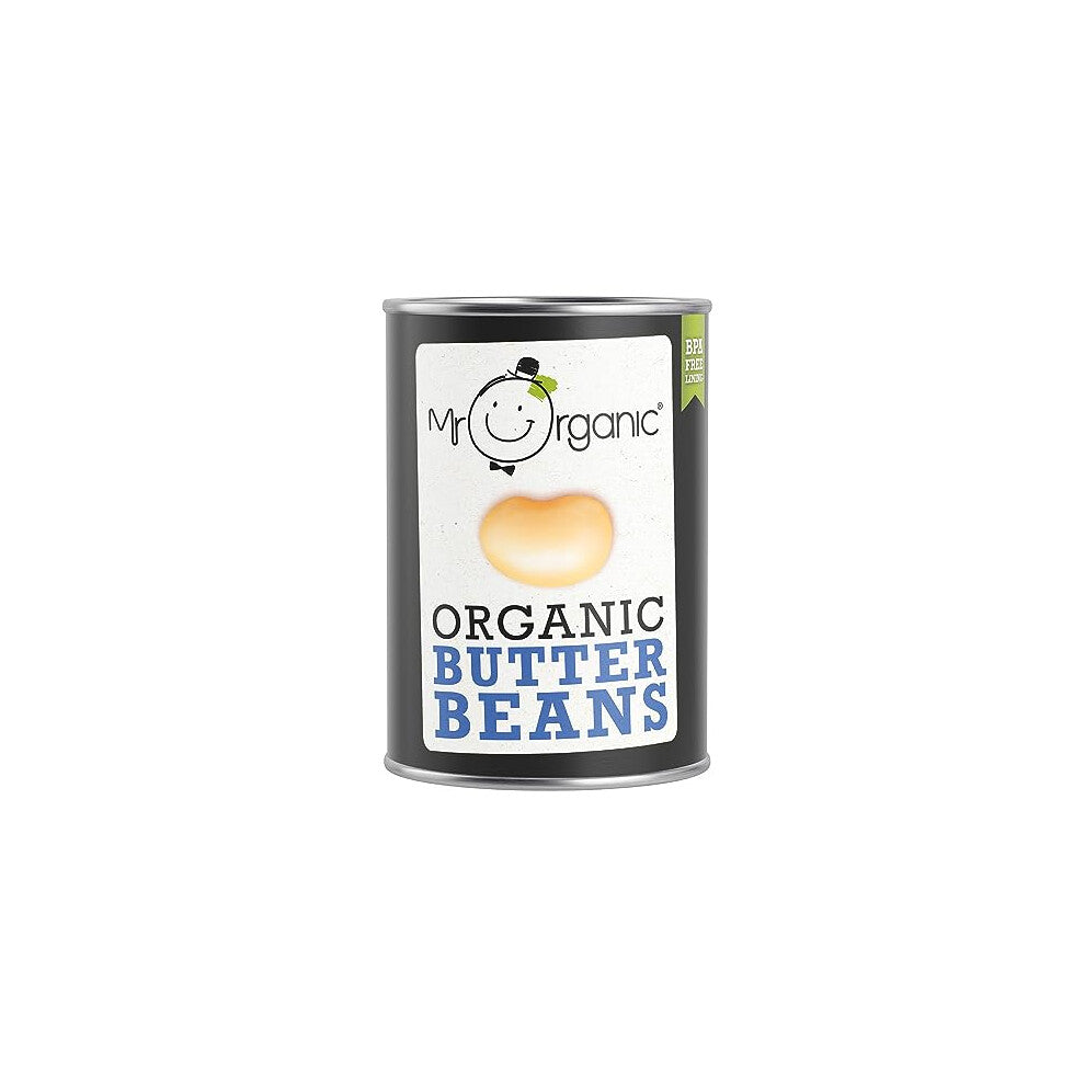 Mr Organic - Butter Beans 400g - Vegan, Gluten-Free, Non-GMO, and Organic Butter Beans for Healthy Meals