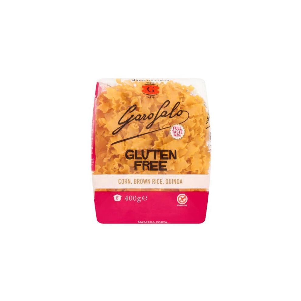 Garofalo Gluten Free Mafalda Corta Italian Dried Pasta, 400g - Suitable for Coeliac and Vegan diets (Pack of 1)