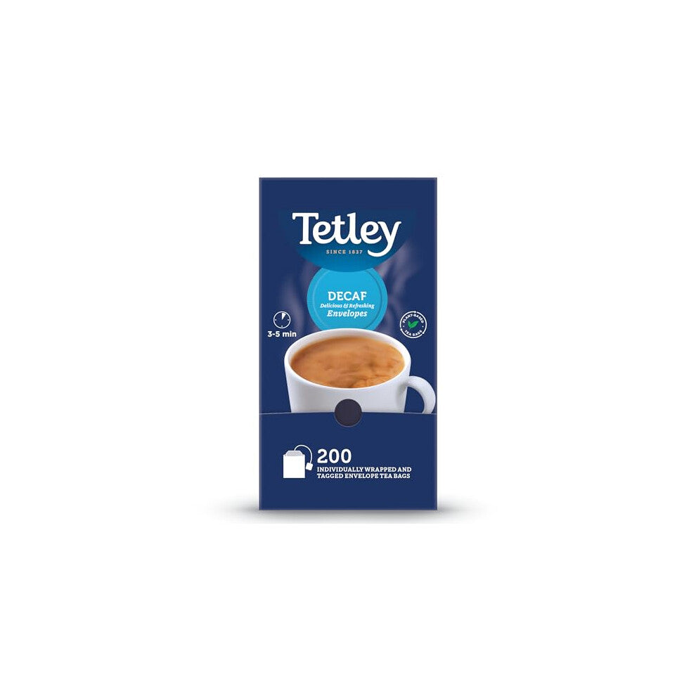 Tetley Everyday Original Decaf Black Tea Bags - 200 Enveloped Teabags