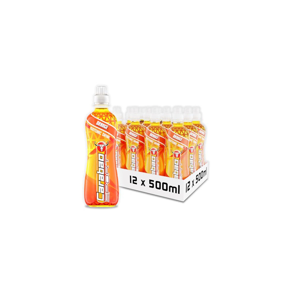 Carabao Sport Energy Drink Orange, 12 x 500ml, Electrolytes