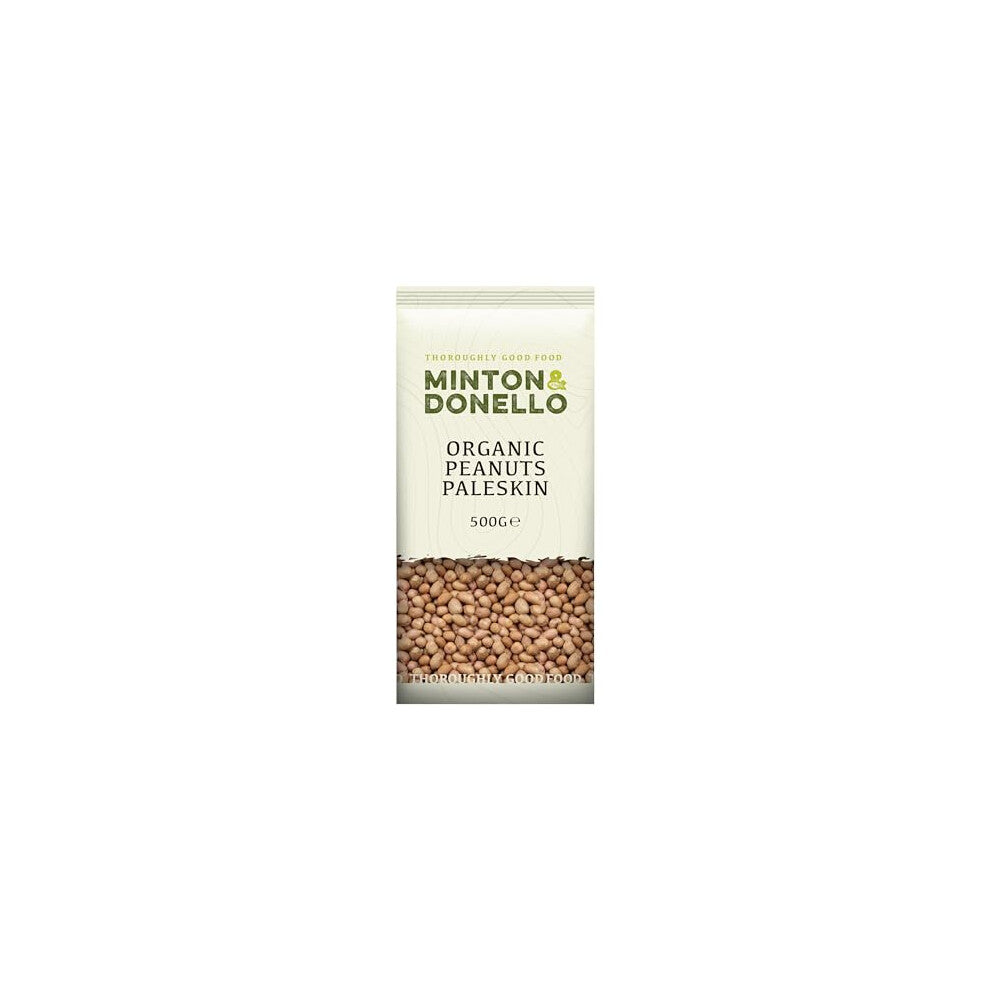 Minton & Donello - Organic Paleskin Peanuts, Natural, Unsalted, High in Protein, 500g