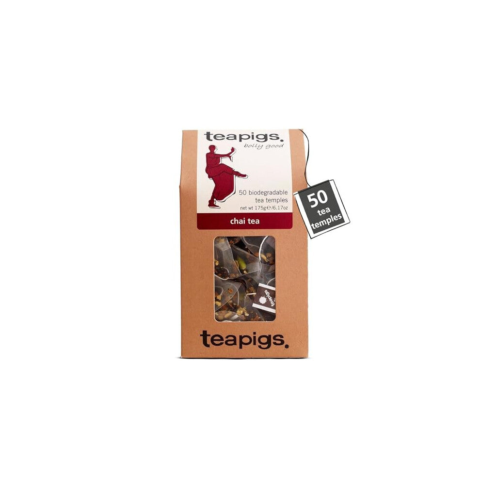 Teapigs Chai Tea Bags Made With Whole Leaves (1 Pack of 50 Tea bags)