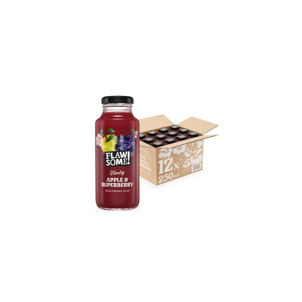 Flawsome! Apple & Superberry Juice, 12x250ml, Cold-Pressed