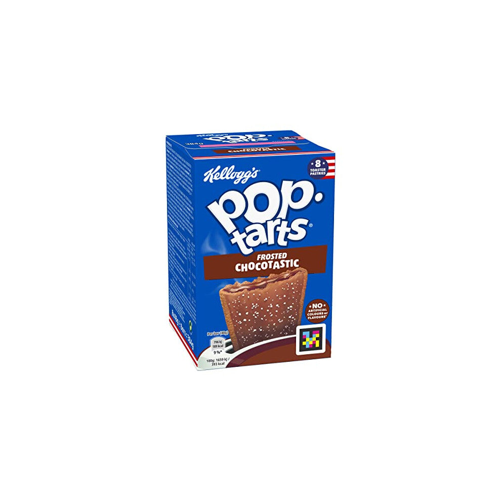 Kellogg's Pop-Tarts Frosted Choctastic Toaster Pastries Box, 8 x 48g