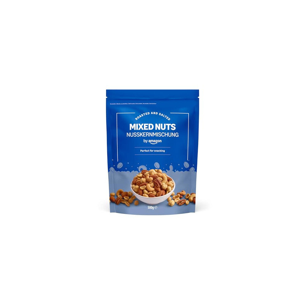 by Amazon - Roasted and Salted Mixed Nuts 500g 1 pack