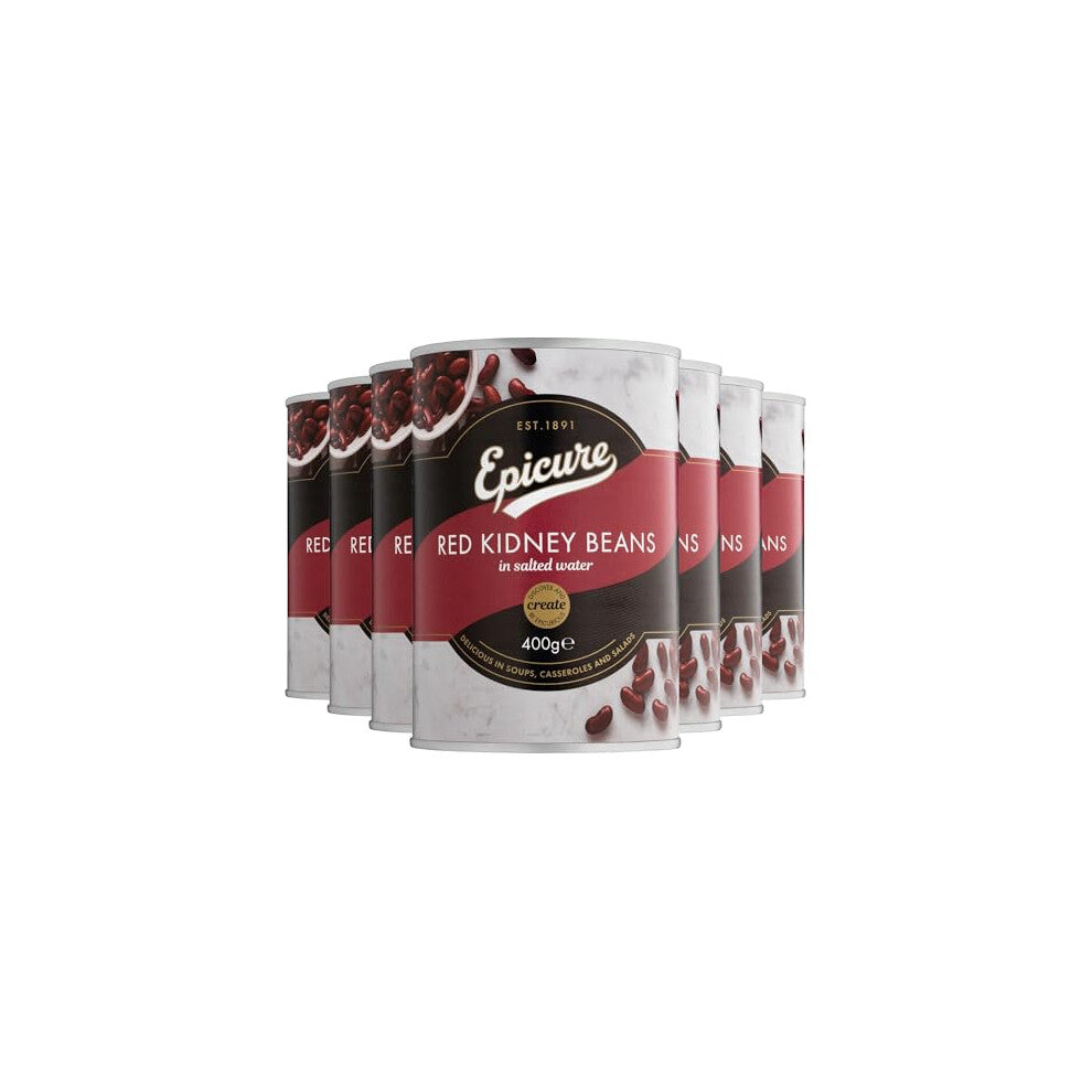 Epicure Red Kidney Beans in Salted Water, Delicious in Chillis, Soups, Casseroles & Salads, 400 g (Pack of 12)