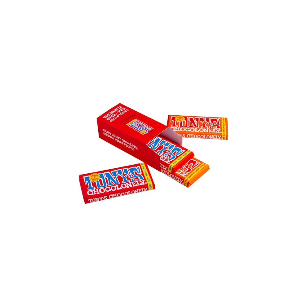 Tony's Chocolonely Milk Chocolate & Caramel Sea Salt, 4 x 180g