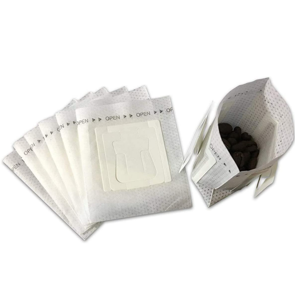 100 piece portable coffee filter bag ear drip coffee bag disposable drip coffee filter bag suitable for travel, camping, home, office