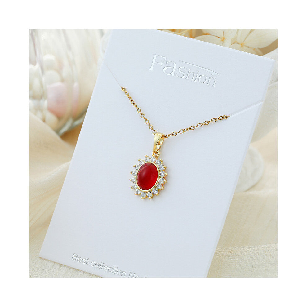 (?X014JH?) This titanium steel necklace is a versatile and high-end pendant with a simple design and a collarbone chain